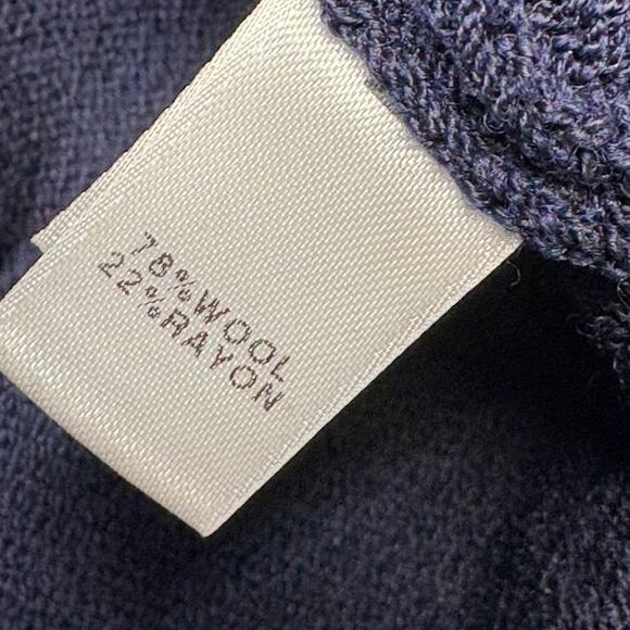 St. John Knit Wool Straight Pencil Midi Skirt Navy Blue Womens Size 6 - Picture 4 of 11